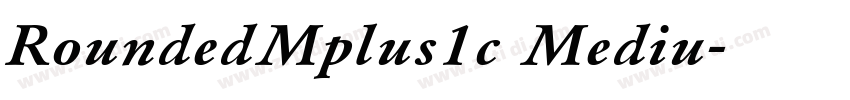 RoundedMplus1c Mediu字体转换
